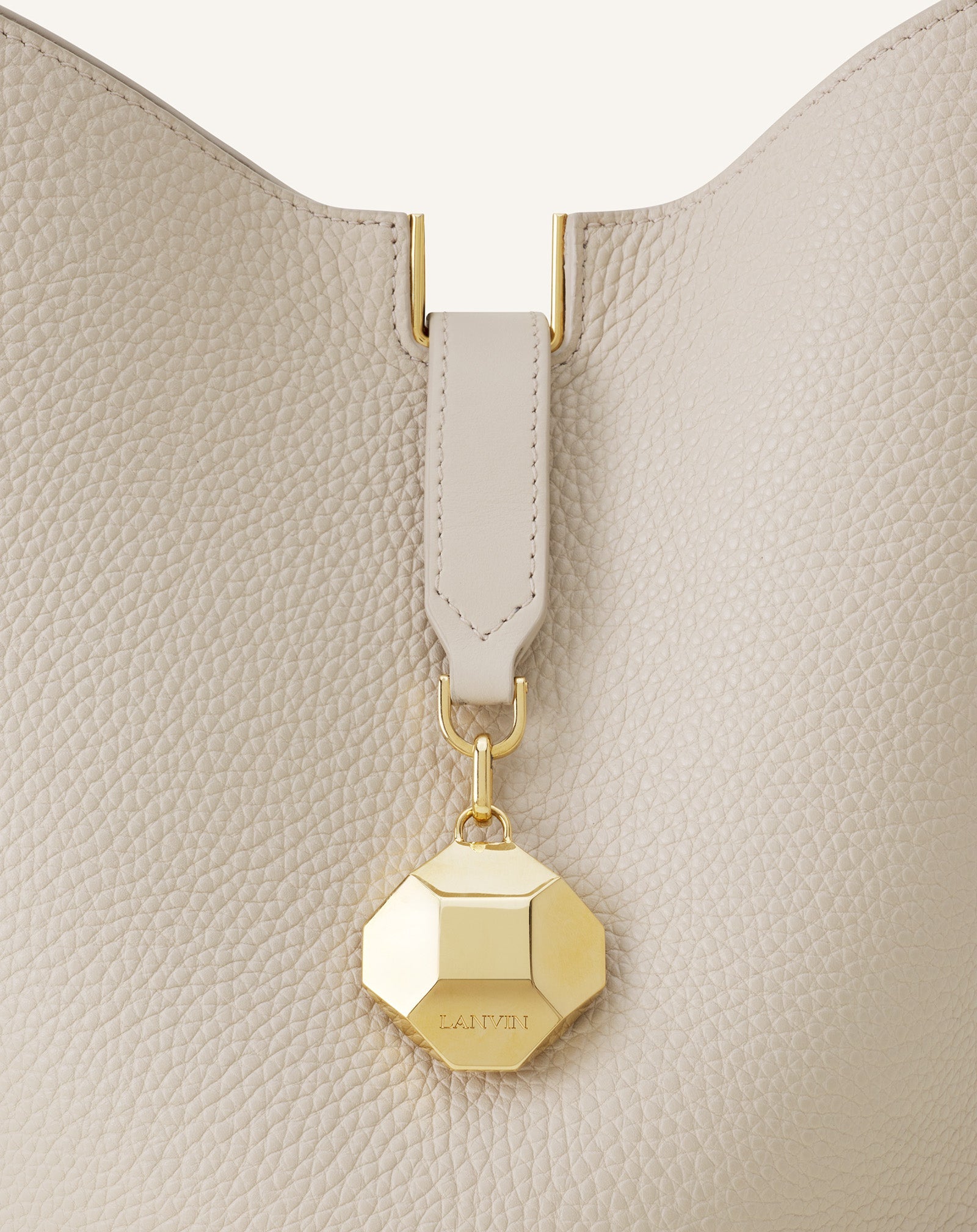 CATCH BY LANVIN BUCKET BAG IN GRAINED LEATHER