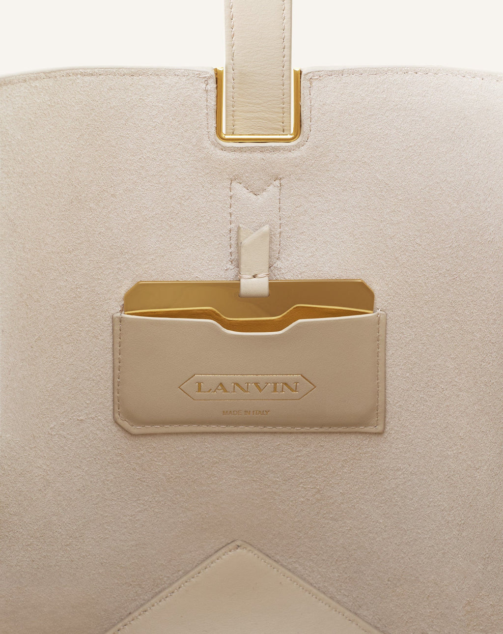 CATCH BY LANVIN BUCKET BAG IN GRAINED LEATHER