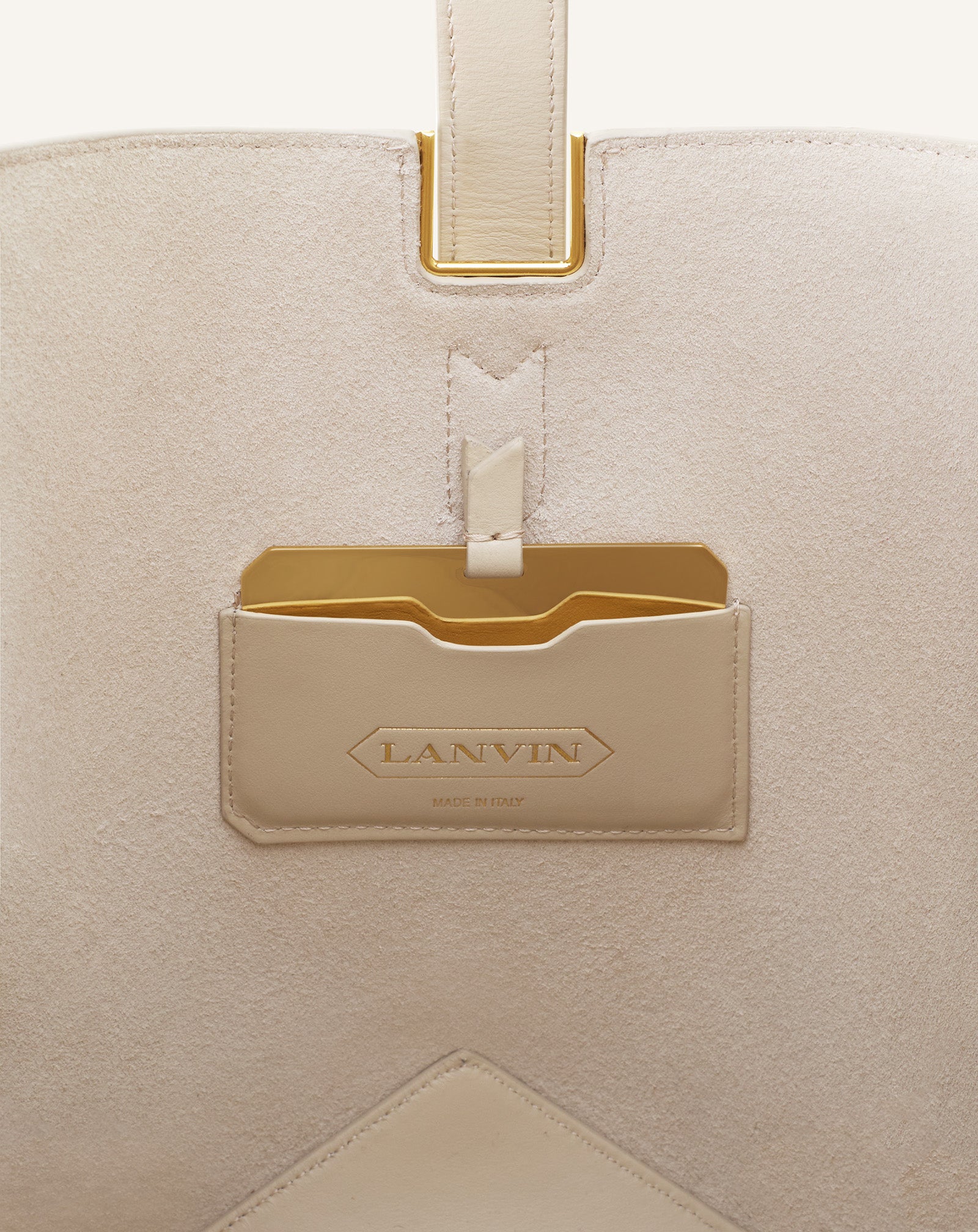 CATCH BY LANVIN BUCKET BAG IN GRAINED LEATHER