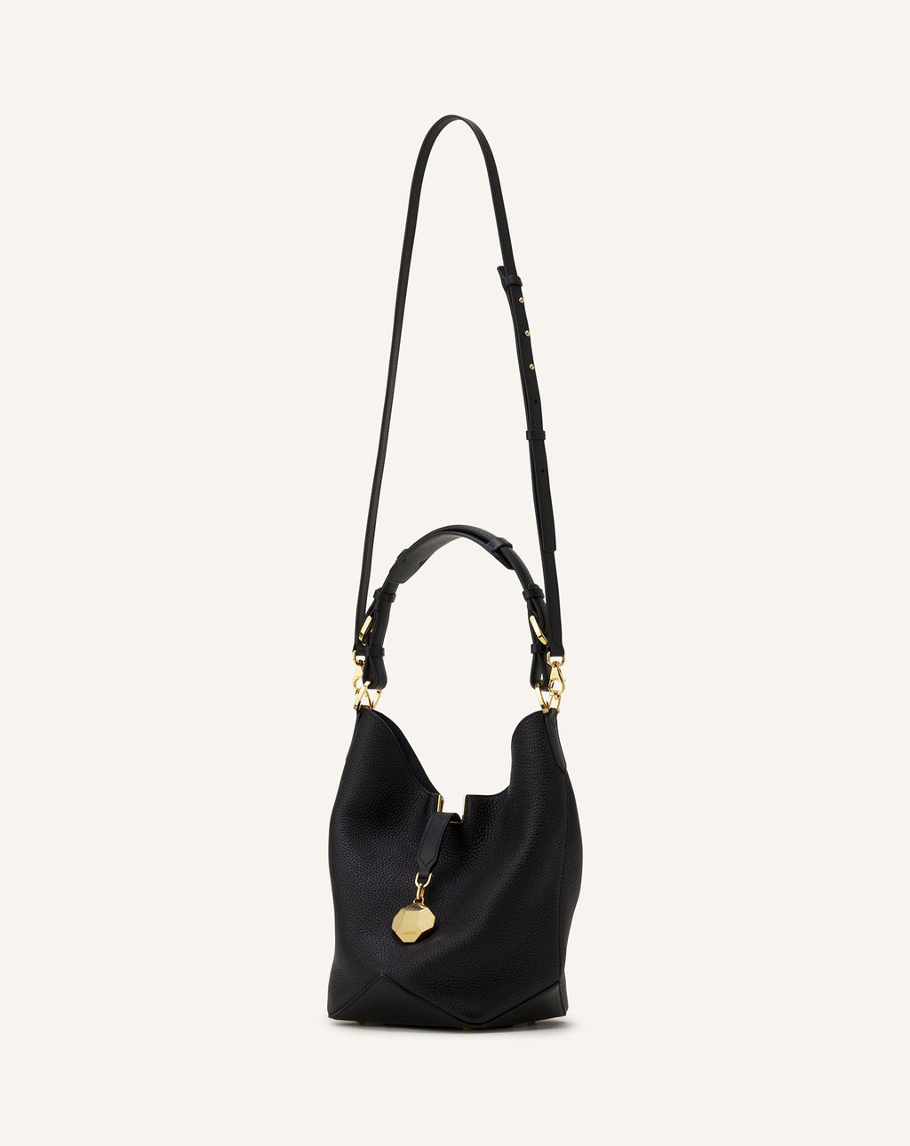 CATCH BY LANVIN BUCKET BAG IN GRAINED LEATHER