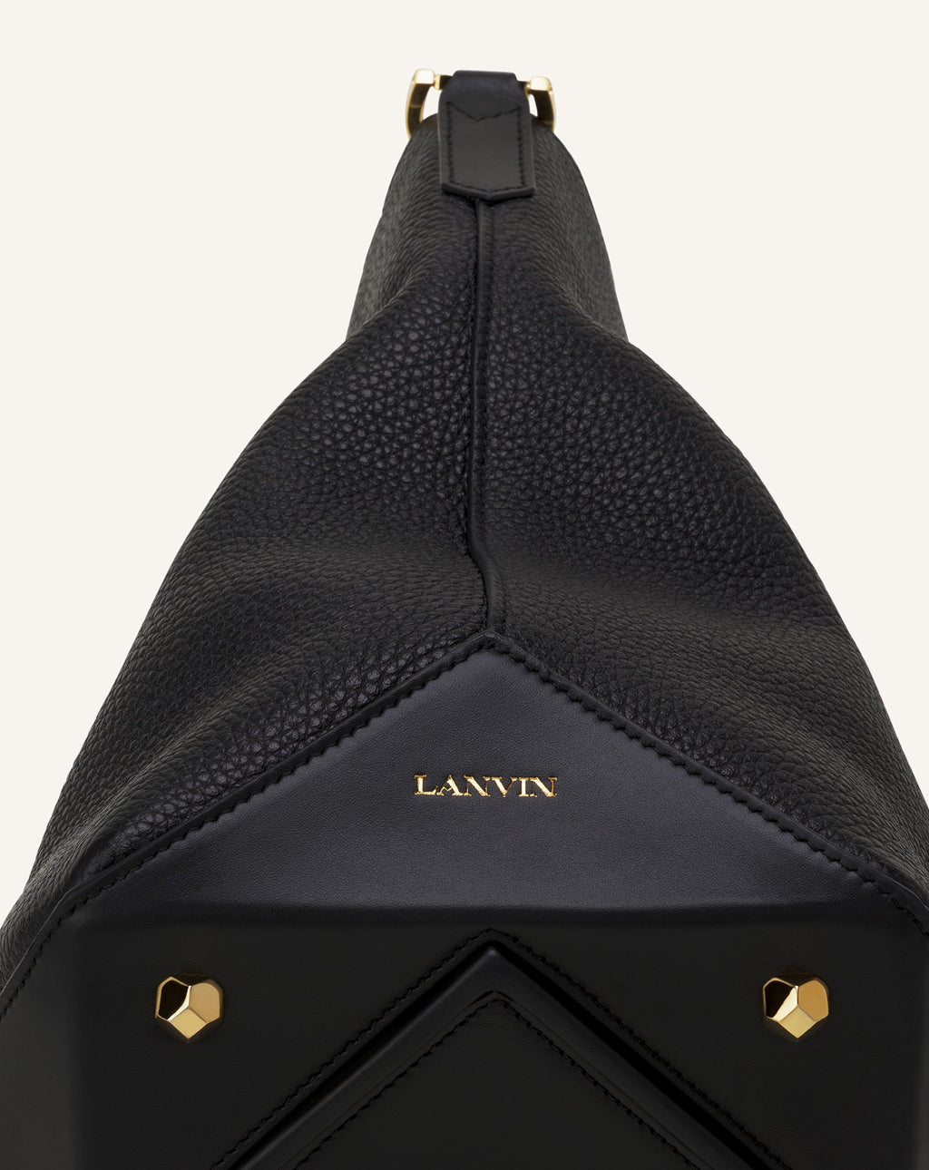 CATCH BY LANVIN BUCKET BAG IN GRAINED LEATHER