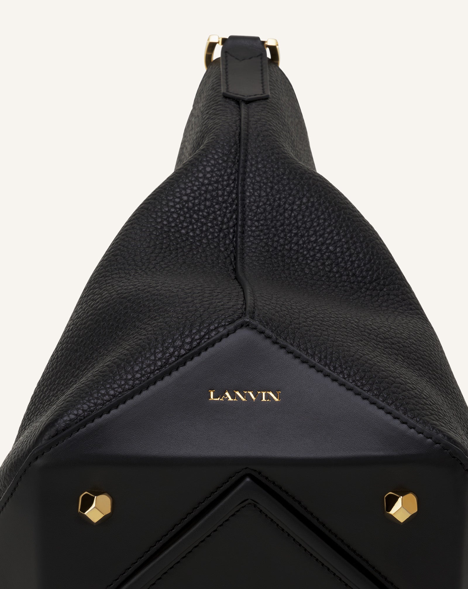 CATCH BY LANVIN BUCKET BAG IN GRAINED LEATHER