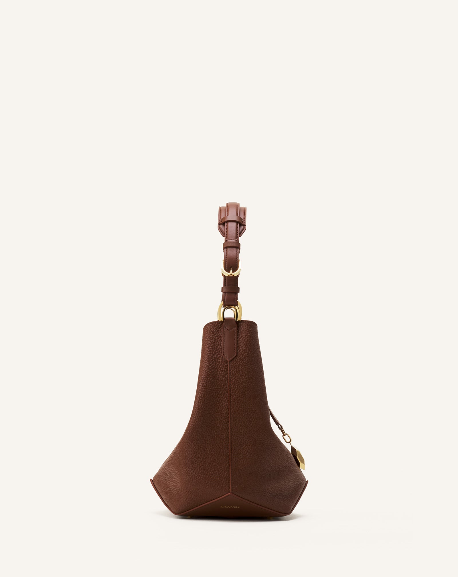 CATCH BY LANVIN BUCKET BAG IN GRAINED LEATHER
