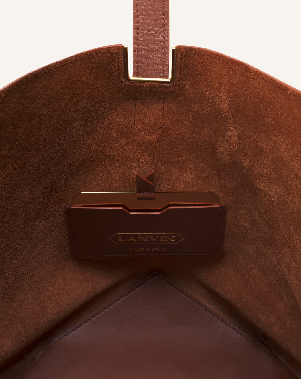 CATCH BY LANVIN BUCKET BAG IN GRAINED LEATHER