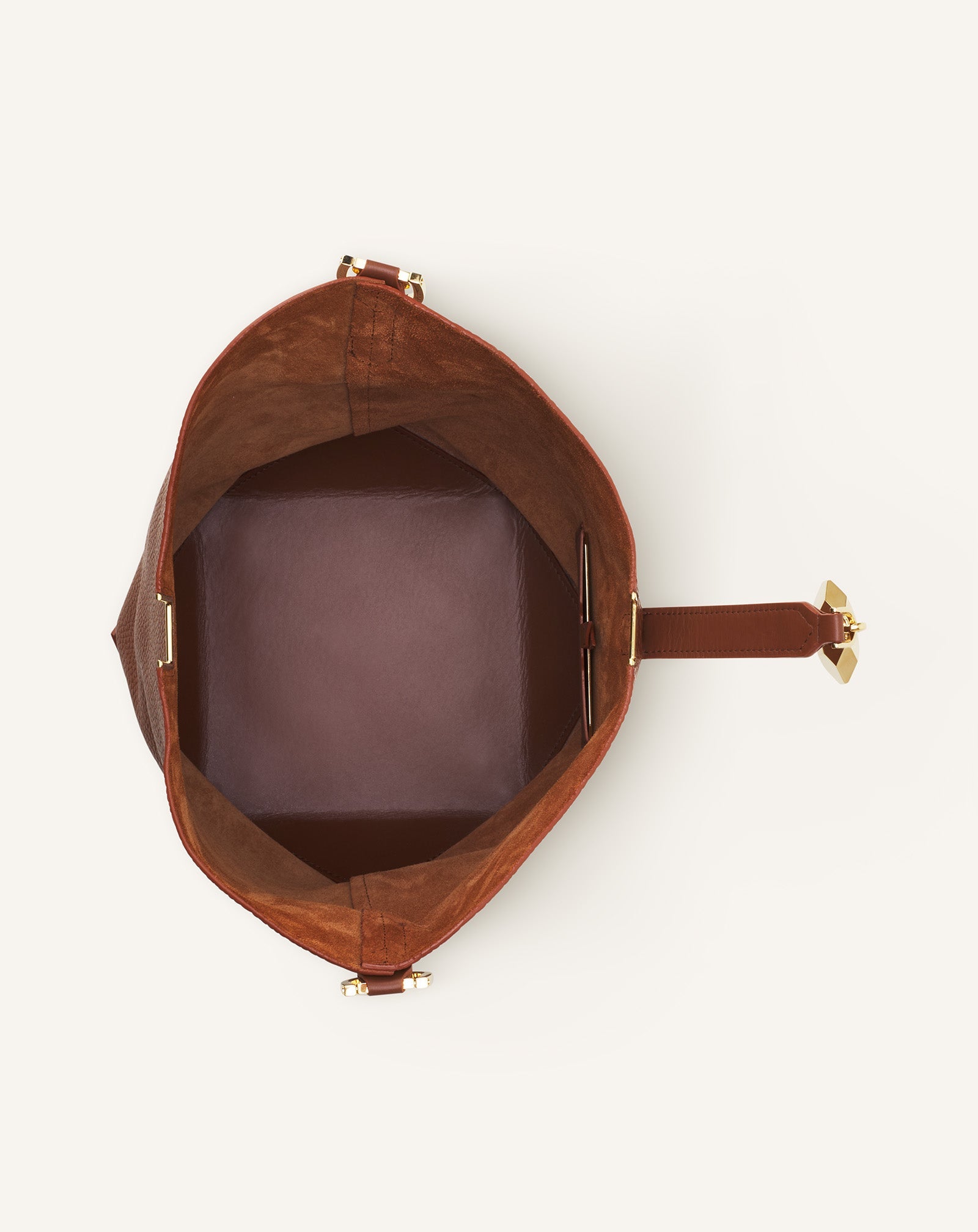 CATCH BY LANVIN BUCKET BAG IN GRAINED LEATHER