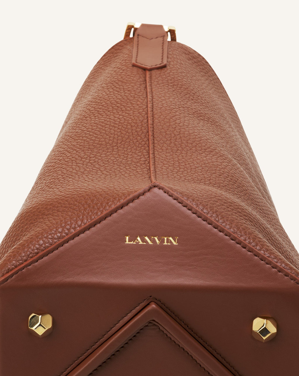 CATCH BY LANVIN BUCKET BAG IN GRAINED LEATHER