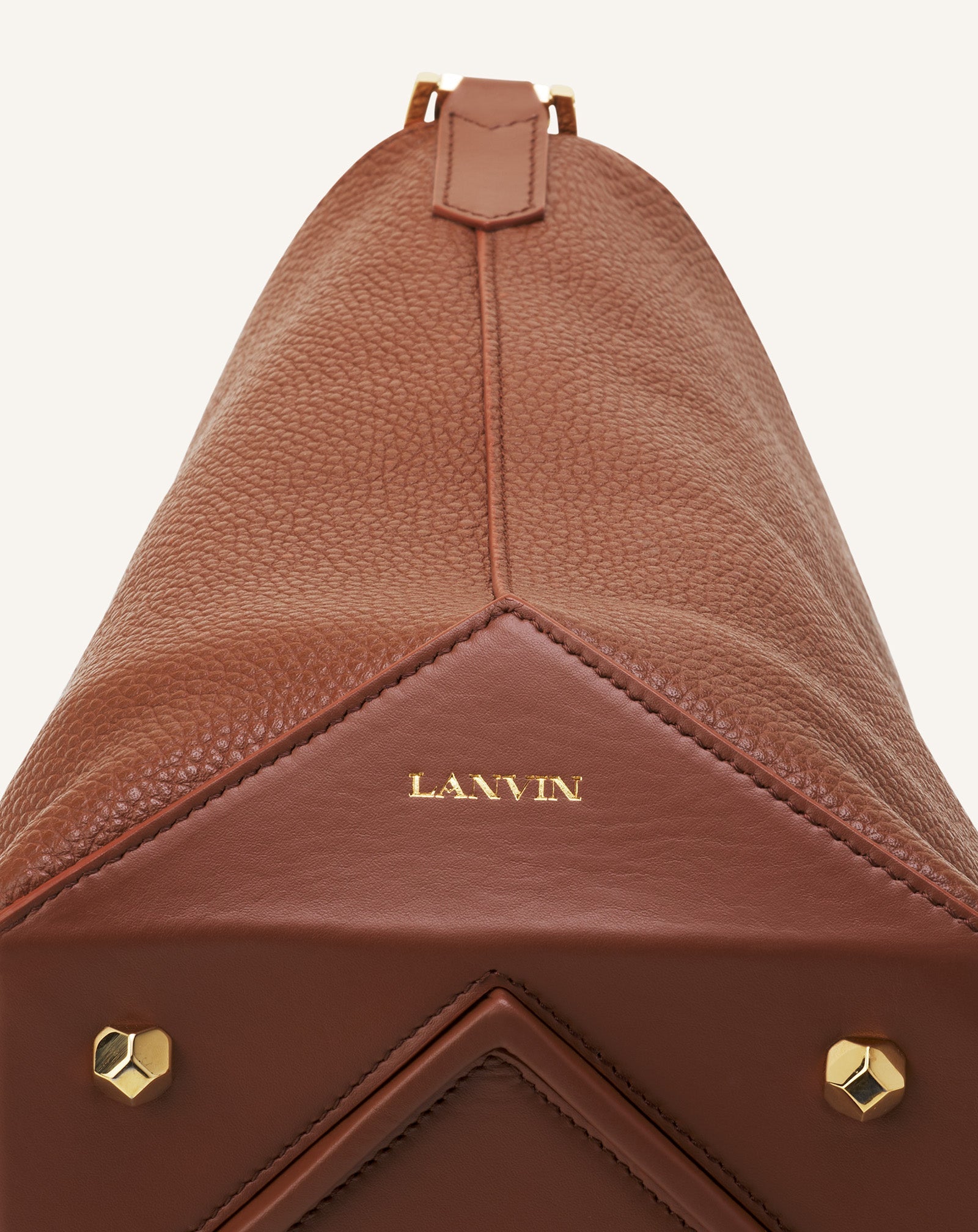 CATCH BY LANVIN BUCKET BAG IN GRAINED LEATHER