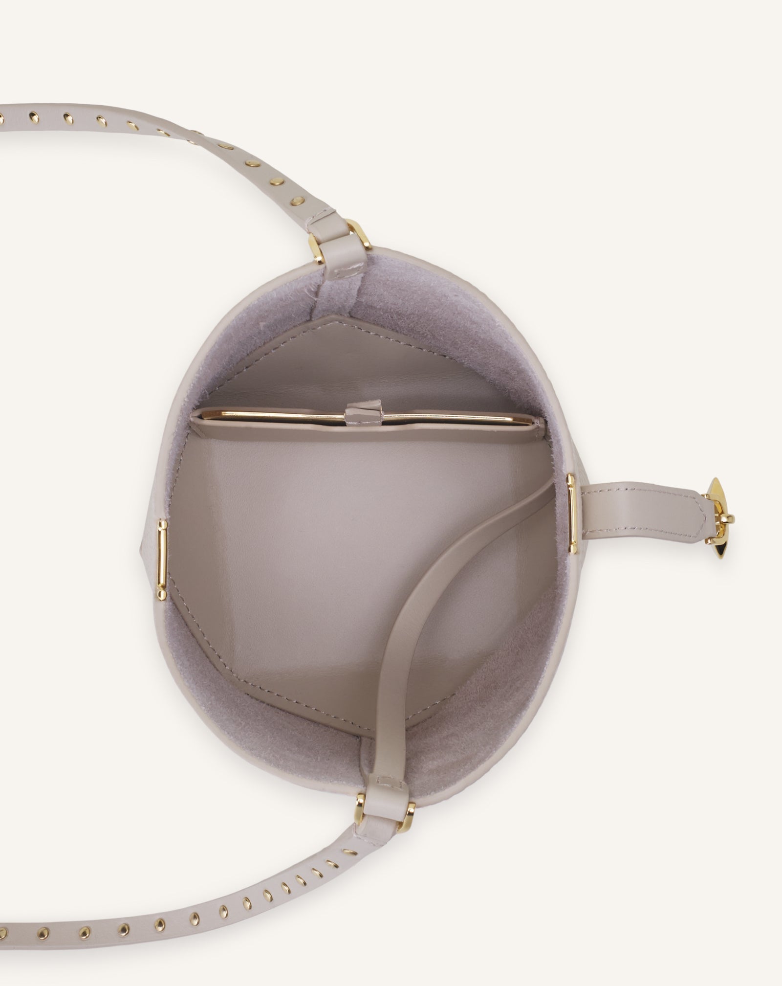 CATCH BY LANVIN NANO BUCKET BAG IN LEATHER