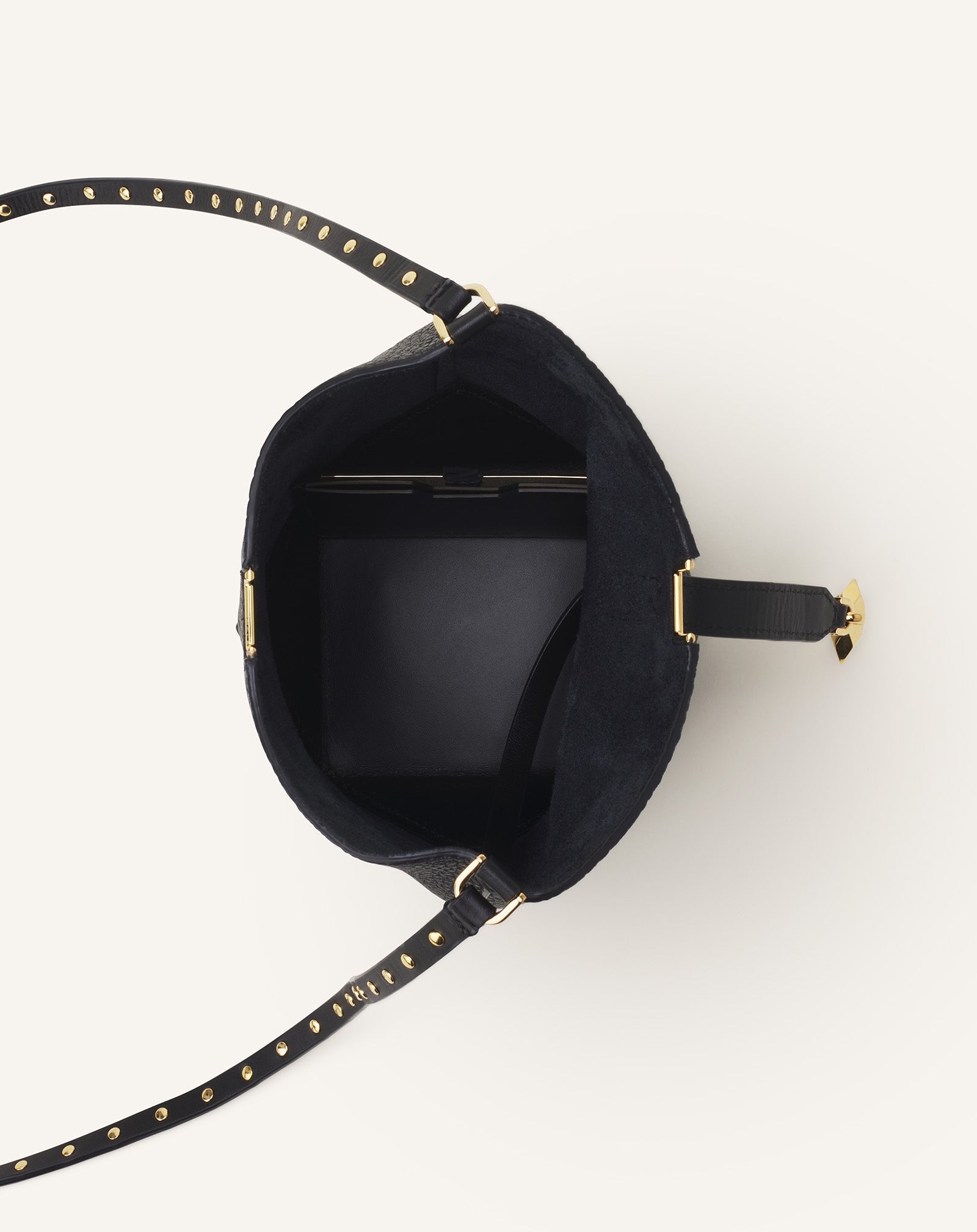 CATCH BY LANVIN NANO BUCKET BAG IN LEATHER