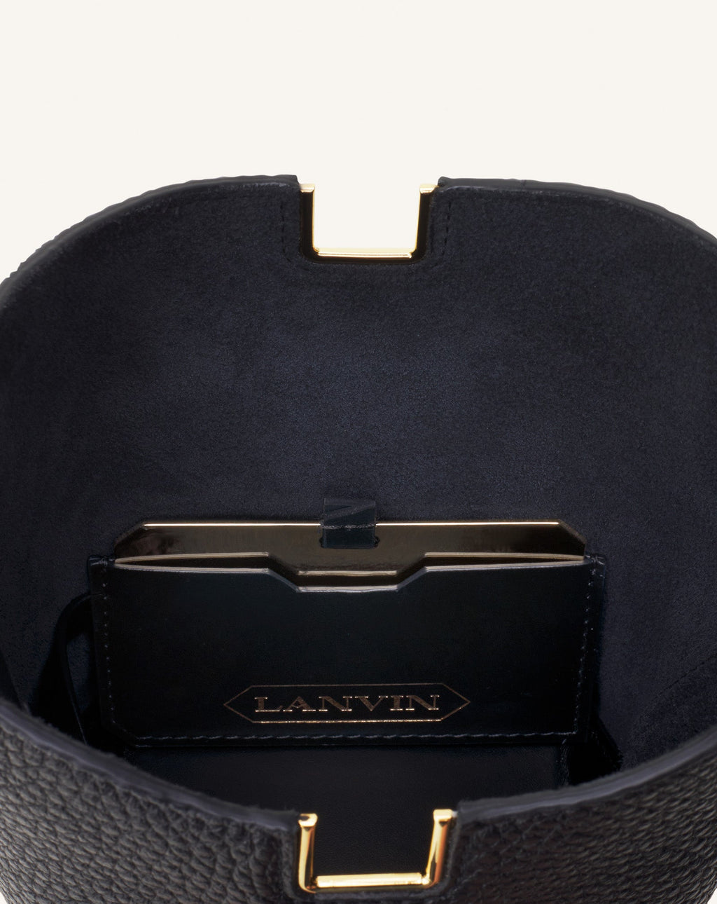 CATCH BY LANVIN NANO BUCKET BAG IN LEATHER