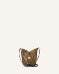 CATCH BY LANVIN NANO BUCKET BAG IN SHINY LEATHER