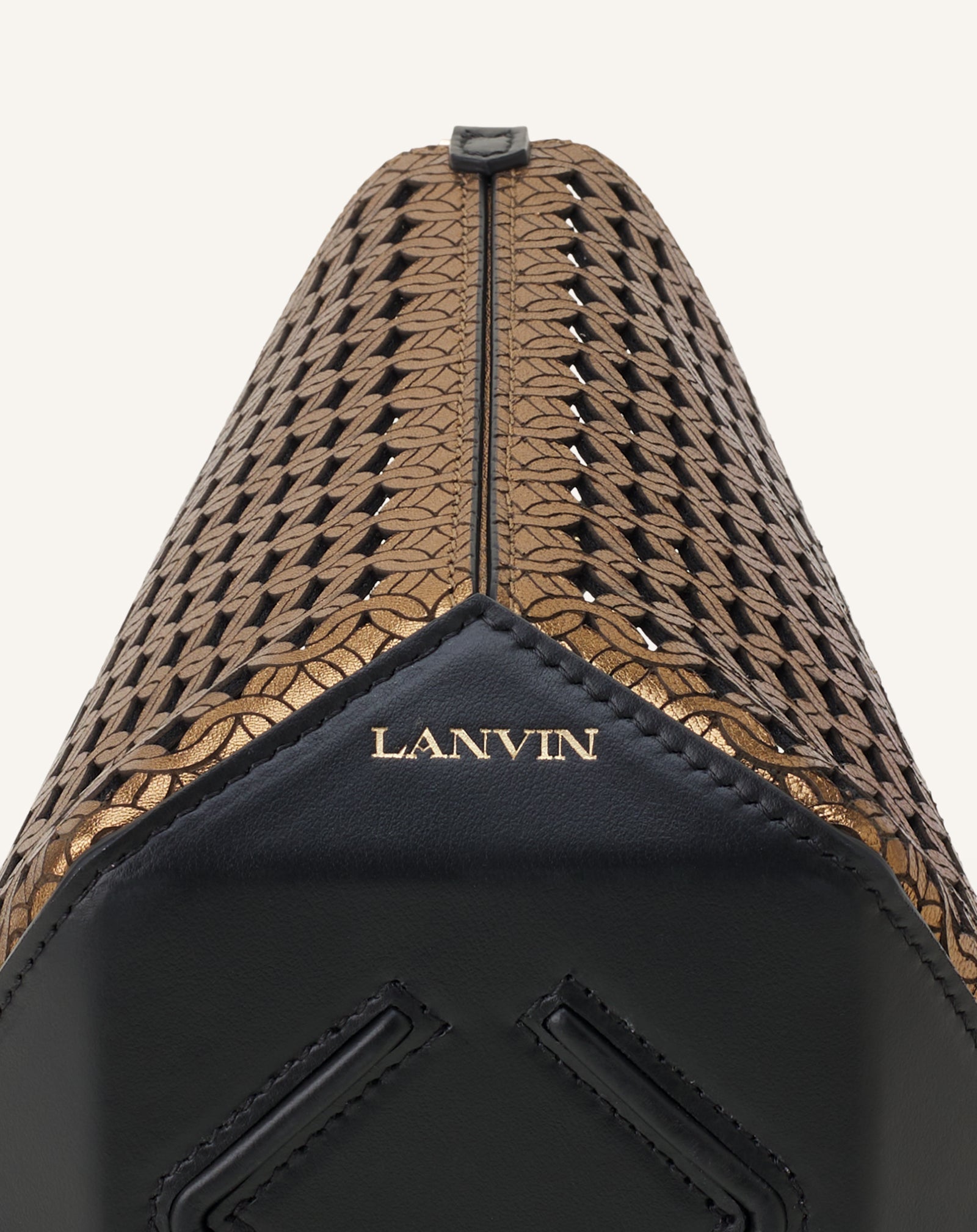 CATCH BY LANVIN NANO BUCKET BAG IN SHINY LEATHER
