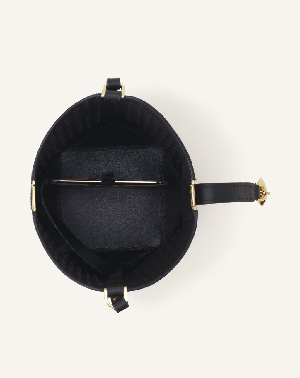 CATCH BY LANVIN NANO BUCKET BAG IN SHINY LEATHER