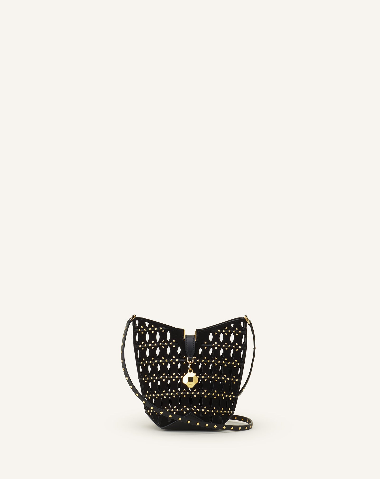 CATCH BY LANVIN NANO BUCKET BAG IN SUEDE