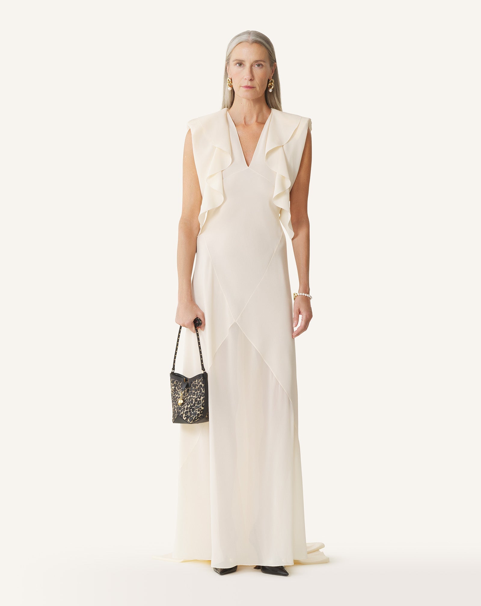 CATCH BY LANVIN NANO BUCKET BAG IN RAFFIA