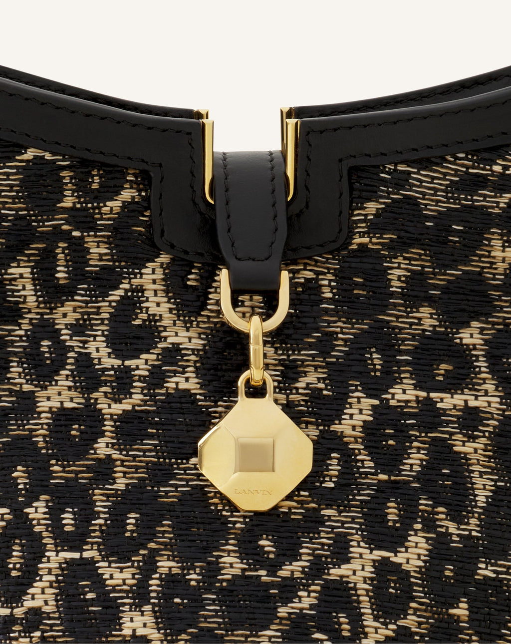 CATCH BY LANVIN NANO BUCKET BAG IN RAFFIA