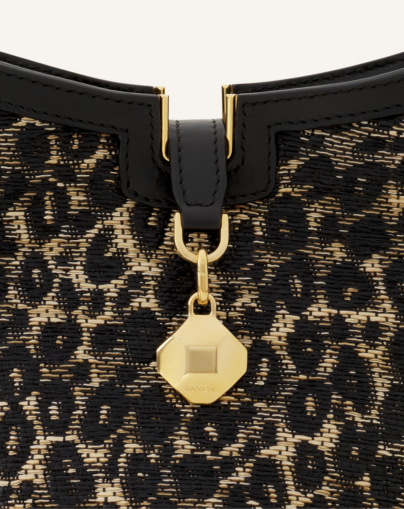CATCH BY LANVIN NANO BUCKET BAG IN RAFFIA