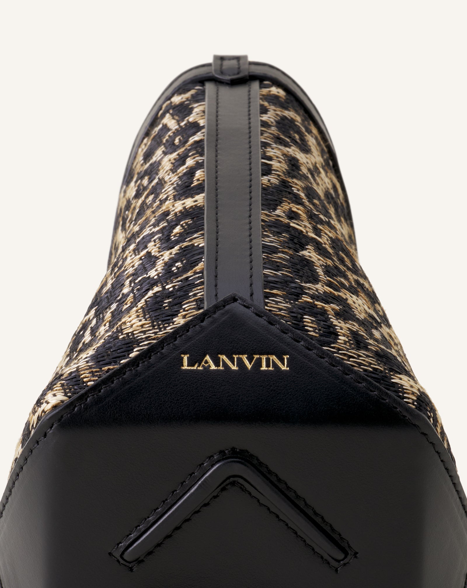 CATCH BY LANVIN NANO BUCKET BAG IN RAFFIA