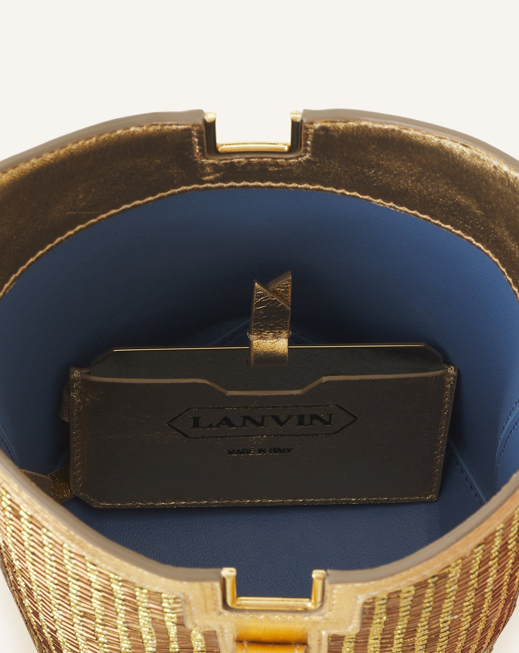 CATCH BY LANVIN BUCKET BAG IN RAFFIA