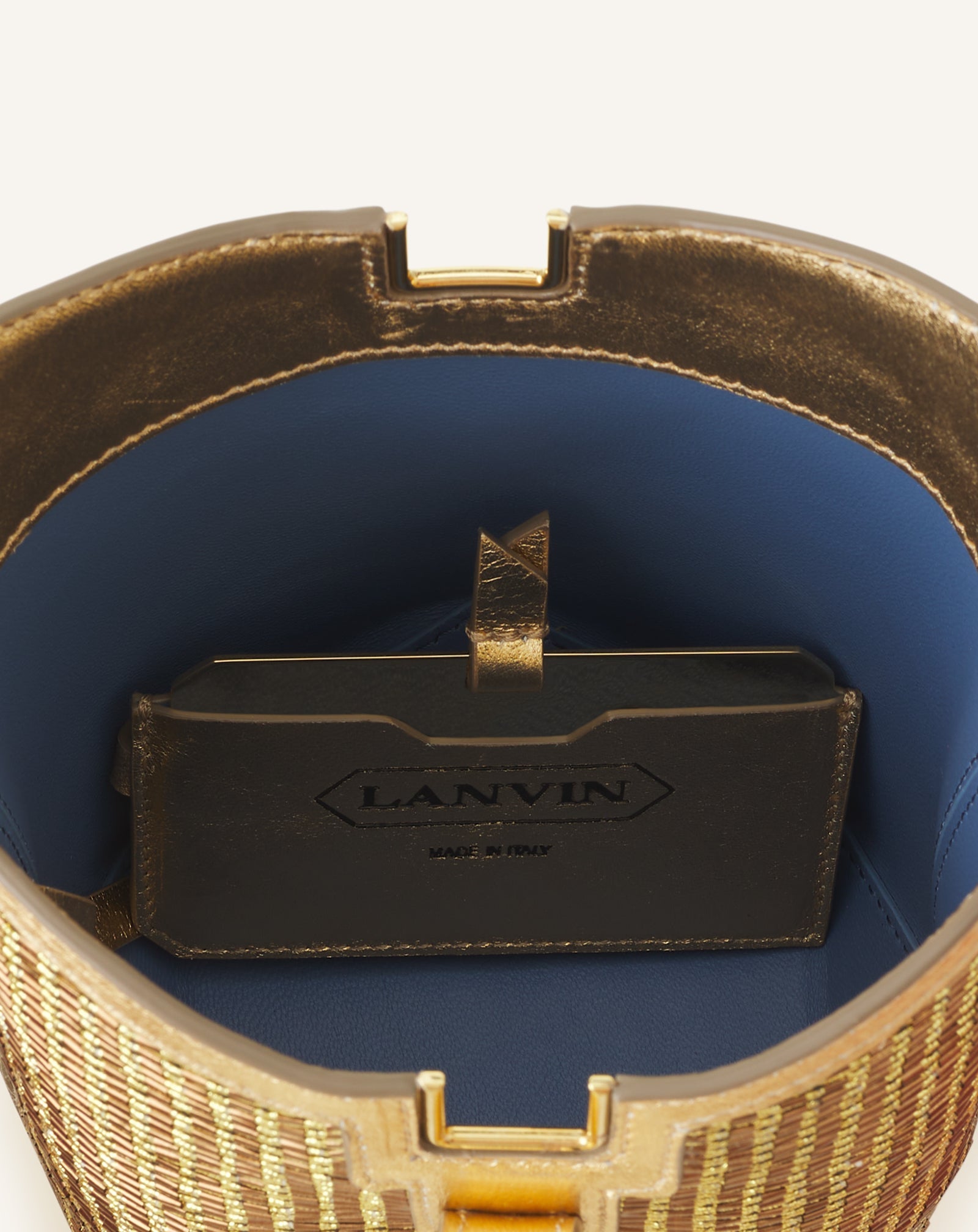 CATCH BY LANVIN BUCKET BAG IN RAFFIA