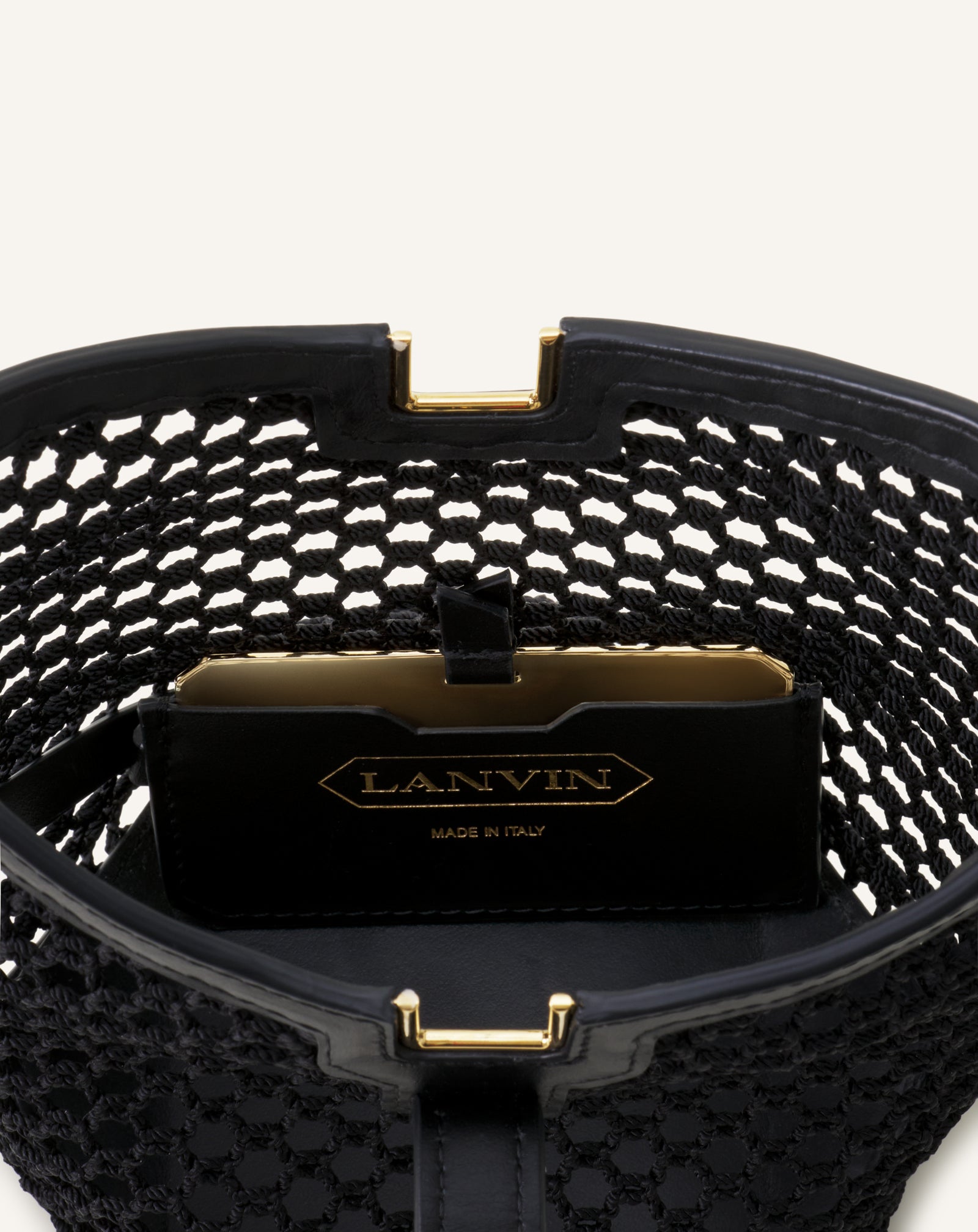 CATCH BY LANVIN NANO BUCKET BAG IN MESH