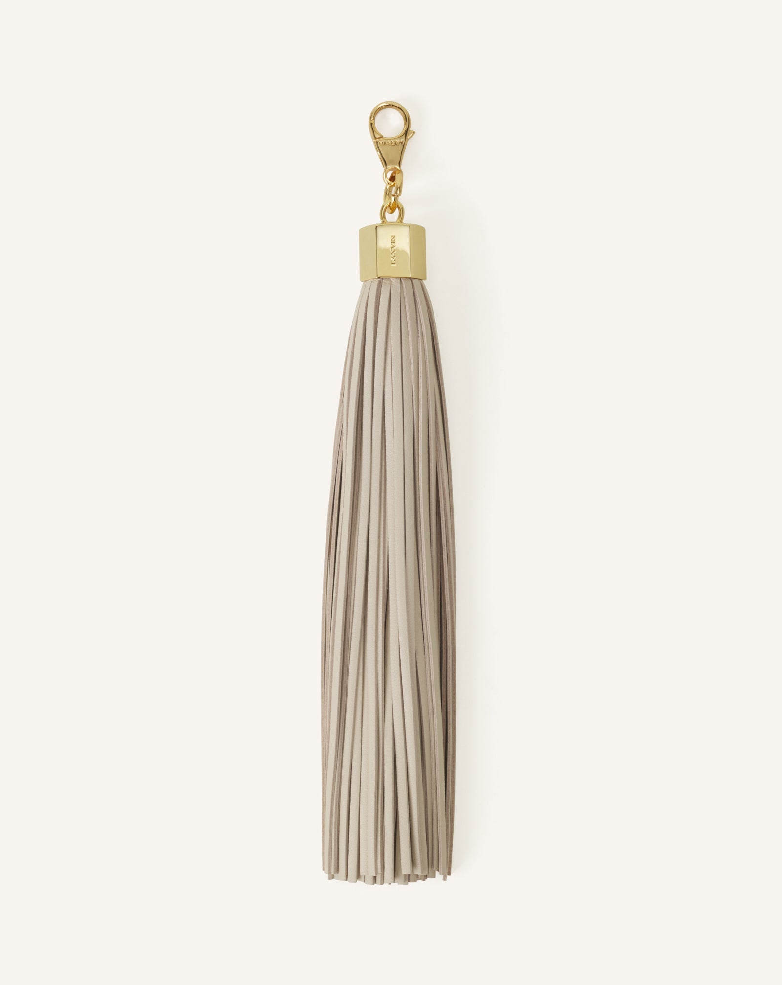 LEATHER POMPOM BAG CHARM