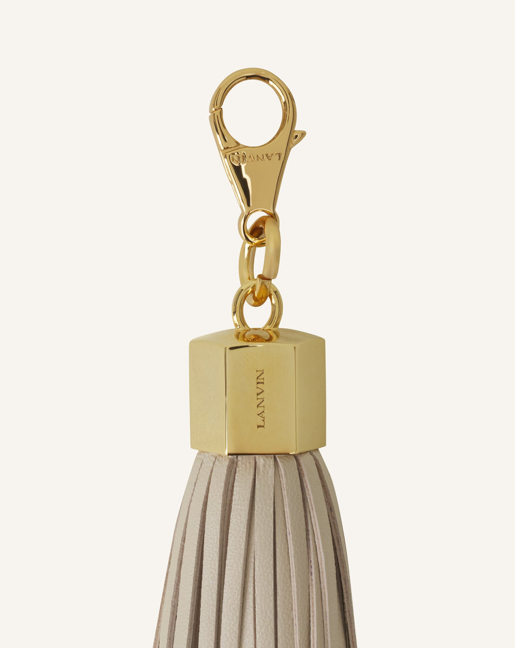 LEATHER POMPOM BAG CHARM