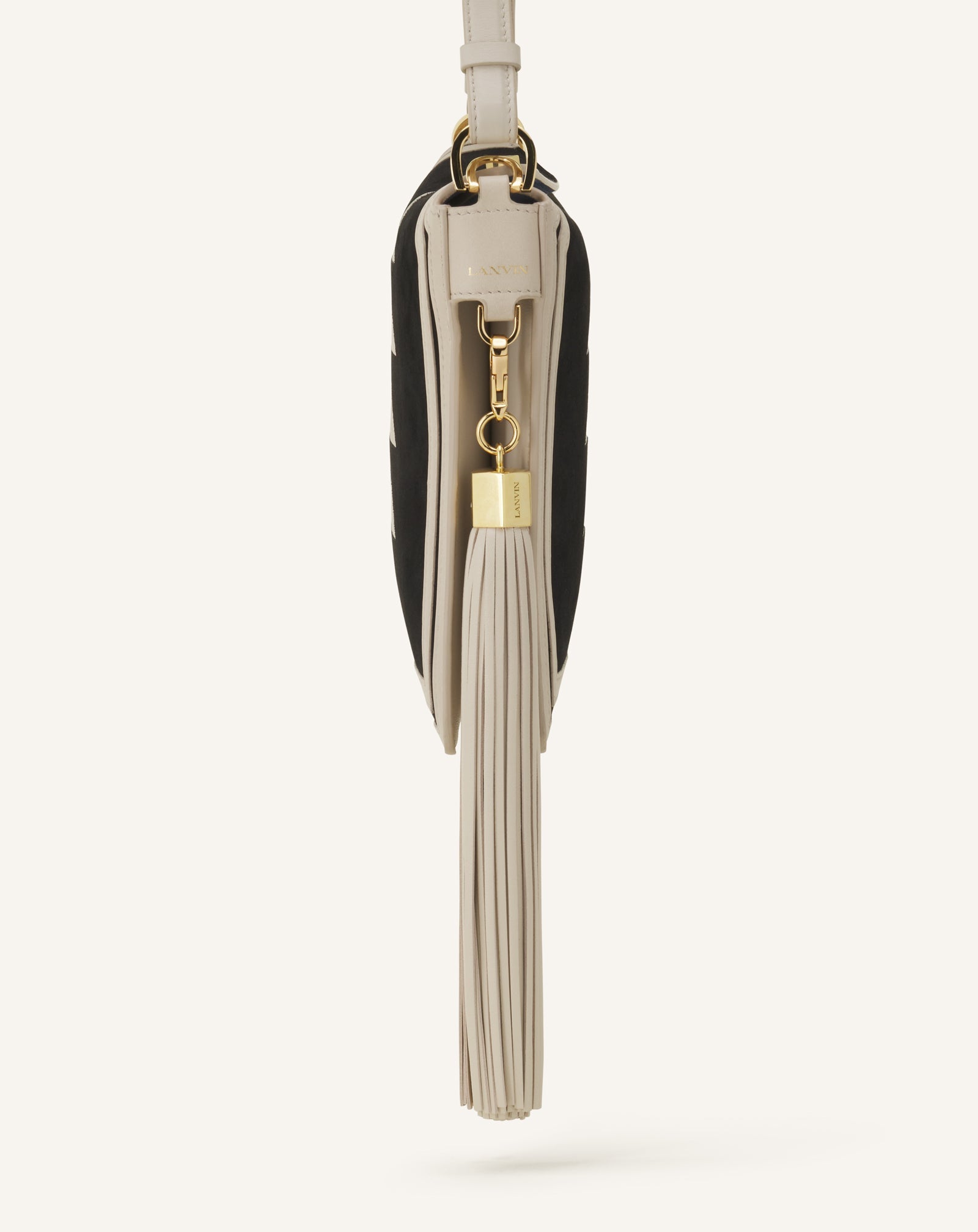 LEATHER POMPOM BAG CHARM
