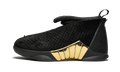 Air Jordan 15 Retro DB GS "BLACK WHITE - METALLIC GOLD" BV7110 017