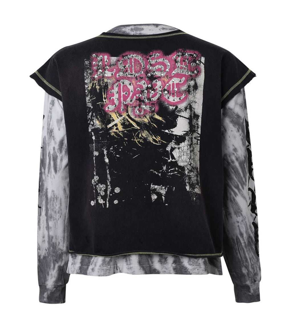 Lost Intricacy Double Fantasy 2-in-1 Tee Black