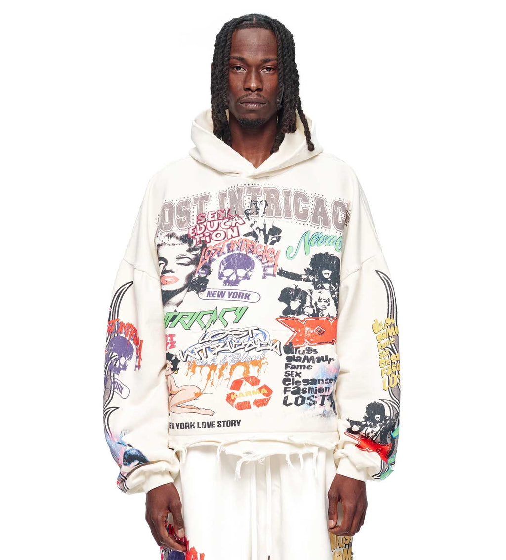 Lost Intricacy University Hoodie Cream