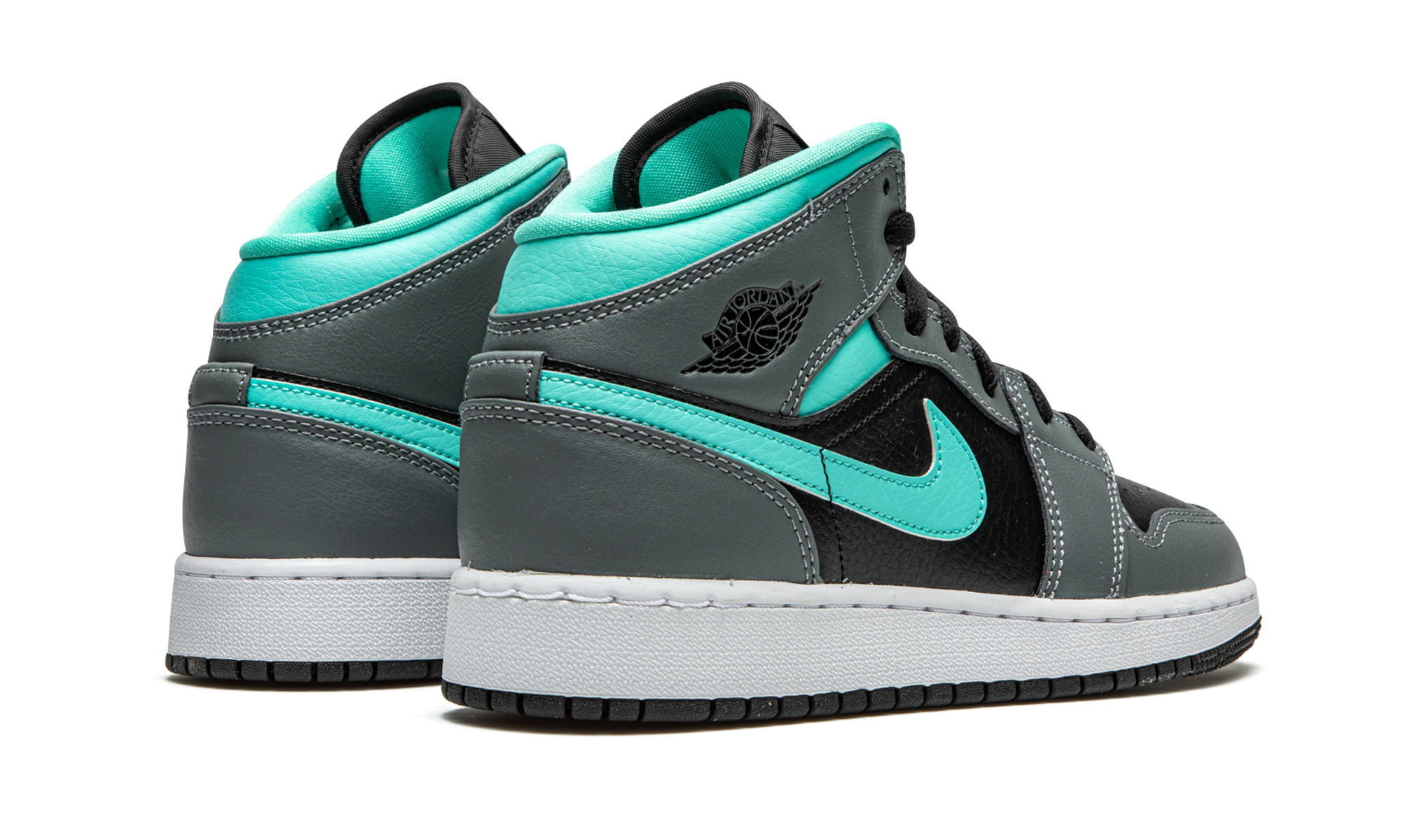 Air Jordan 1 Mid GS "Grey / Aqua" 554725 063