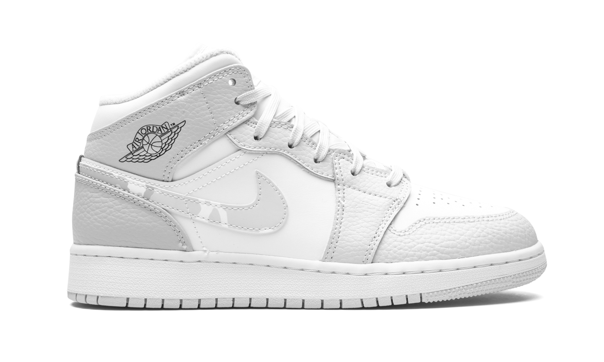 Air Jordan 1 MID SE GS "Grey Camo Swoosh" DD3235 100
