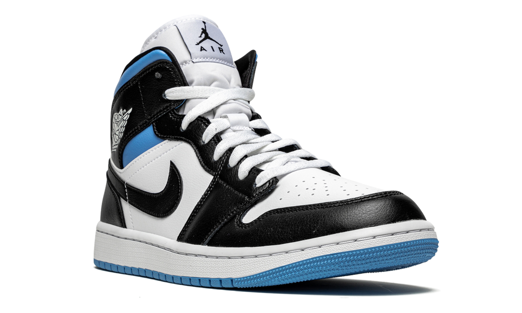 AIR JORDAN 1 MID WMNS "Black / White / University Blue" BQ6472 102