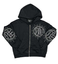 Mixed Emotions Eclipse Rhinestone Hoodie Black