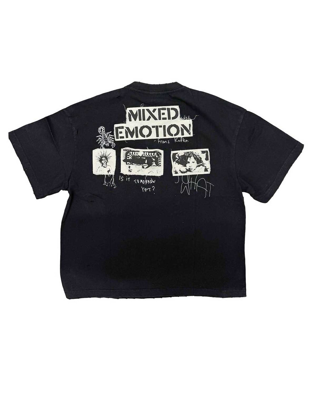 Mixed Emotions Stamped Tee Black