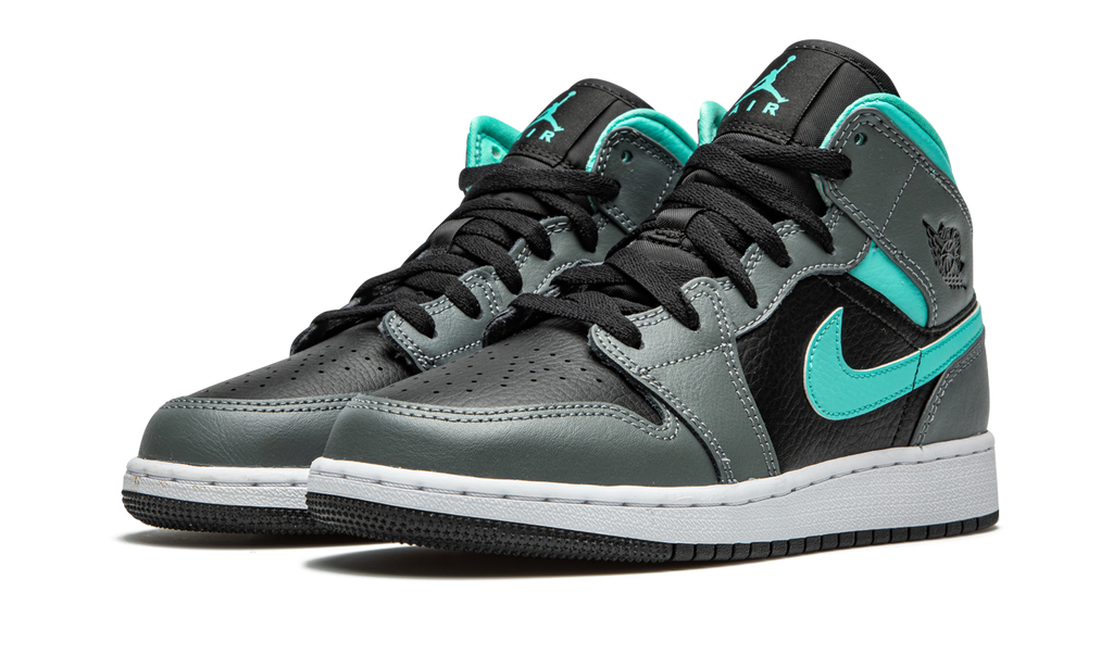 Air Jordan 1 Mid GS "Grey / Aqua" 554725 063