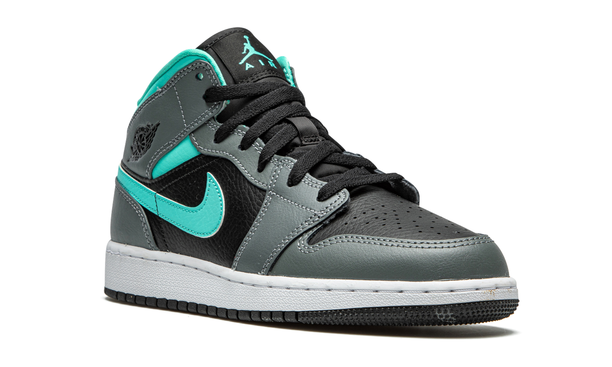 Air Jordan 1 Mid GS "Grey / Aqua" 554725 063