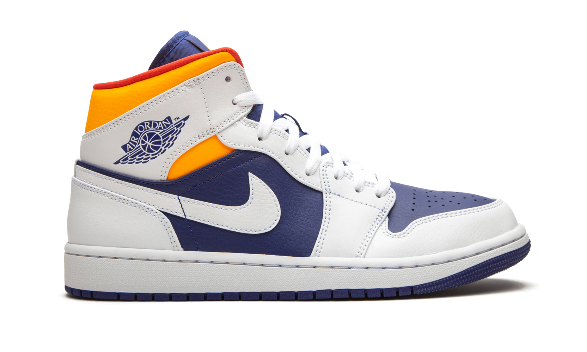 Air Jordan 1 Mid "Royal Blue / Laser Orange" 554724 131