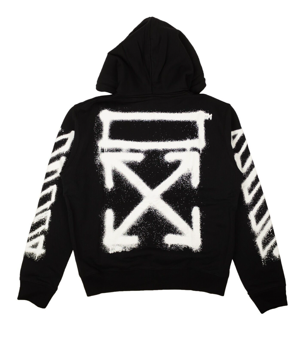 Off-White Black Spray Marker Zip Hoodie