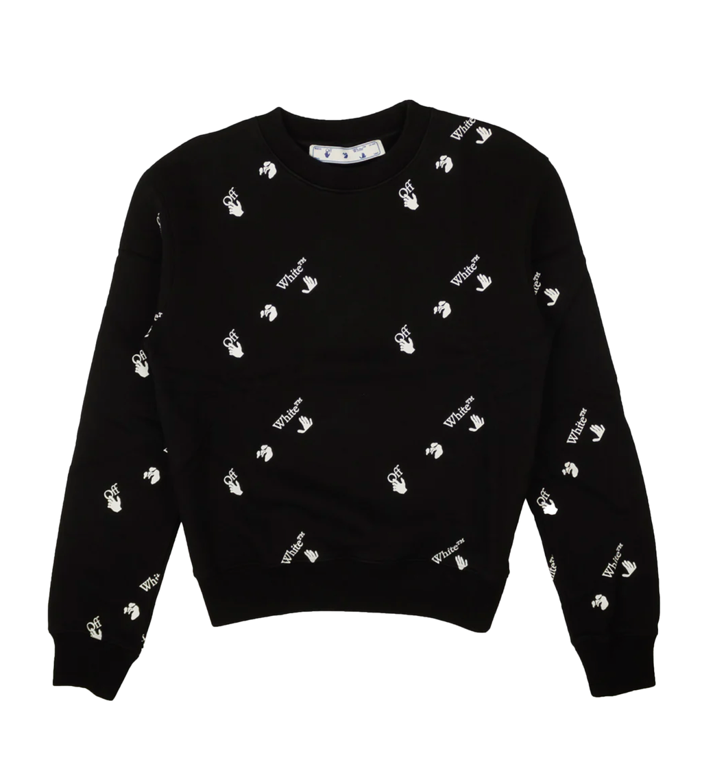 Off-White Black White All Over Slim Crewneck