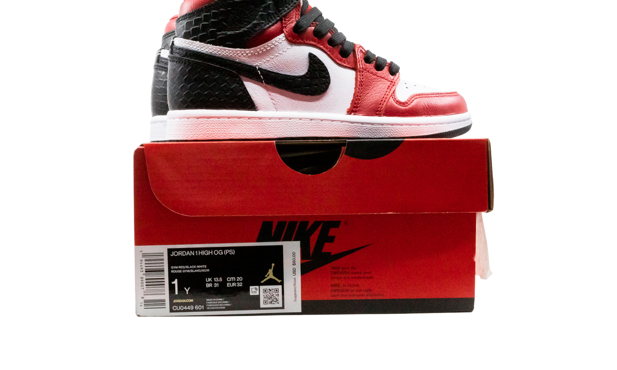 Air Jordan 1 High Retro PS "Satin Snake" CU0449 601