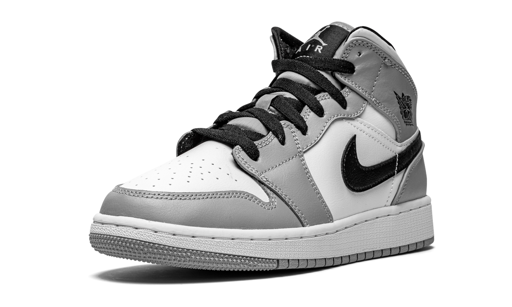Air Jordan 1 Mid GS "Light Smoke Grey" 554725 092