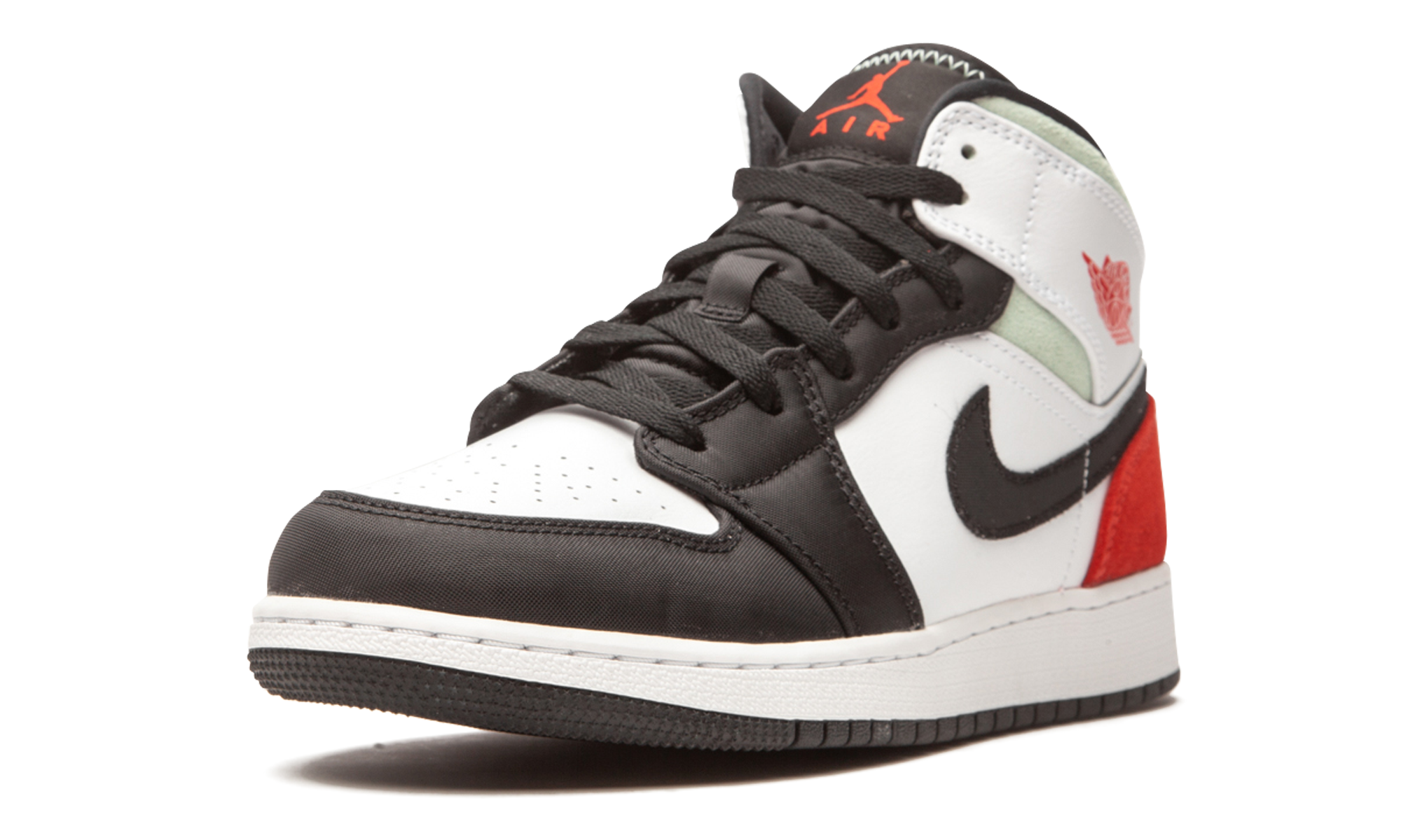 Air Jordan 1 Mid SE GS "Red / Grey / Black Toe" BQ6931 100
