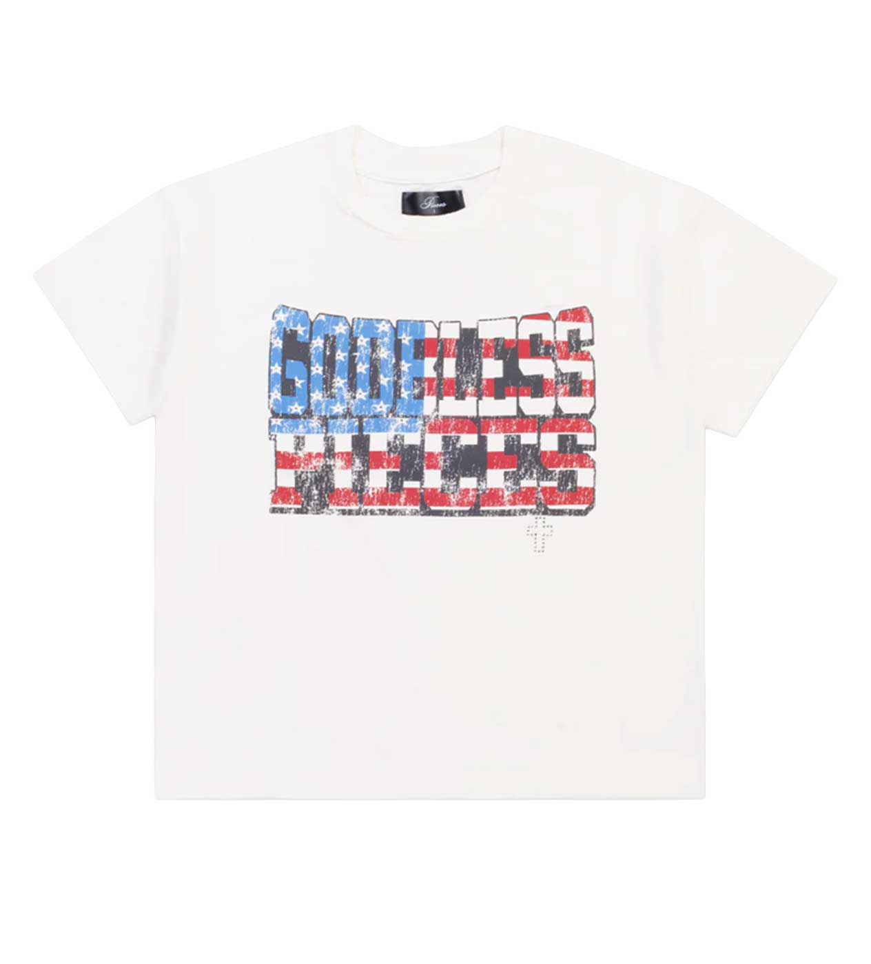 Pieces GPB Rhinestone Tee Off White