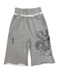 Saint Vanity Black Badgers Long Shorts Grey
