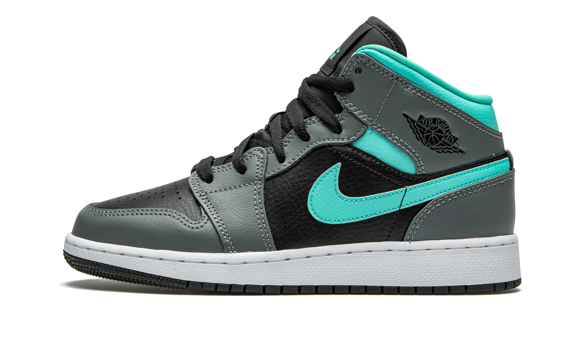 Air Jordan 1 Mid GS "Grey / Aqua" 554725 063