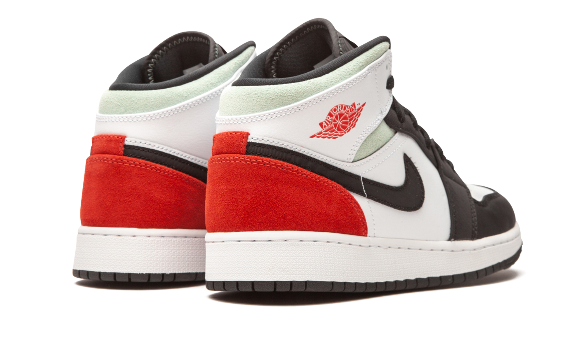 Air Jordan 1 Mid SE GS "Red / Grey / Black Toe" BQ6931 100