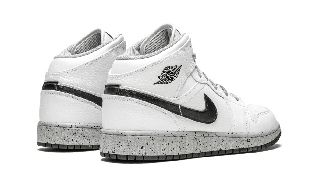 Air Jordan 1 Mid GS "White Cement" 554725 115