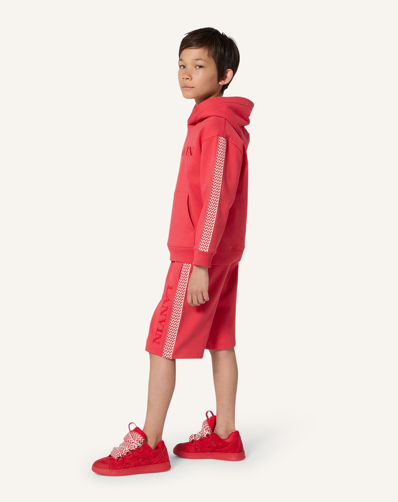 EMBROIDERED LANVIN CURB HOODIE IN COTTON